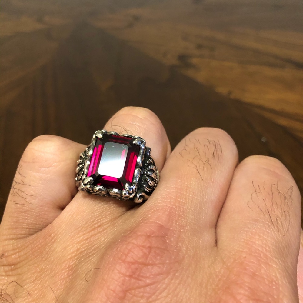 .925 Sterling Silver Gothic Style Ring